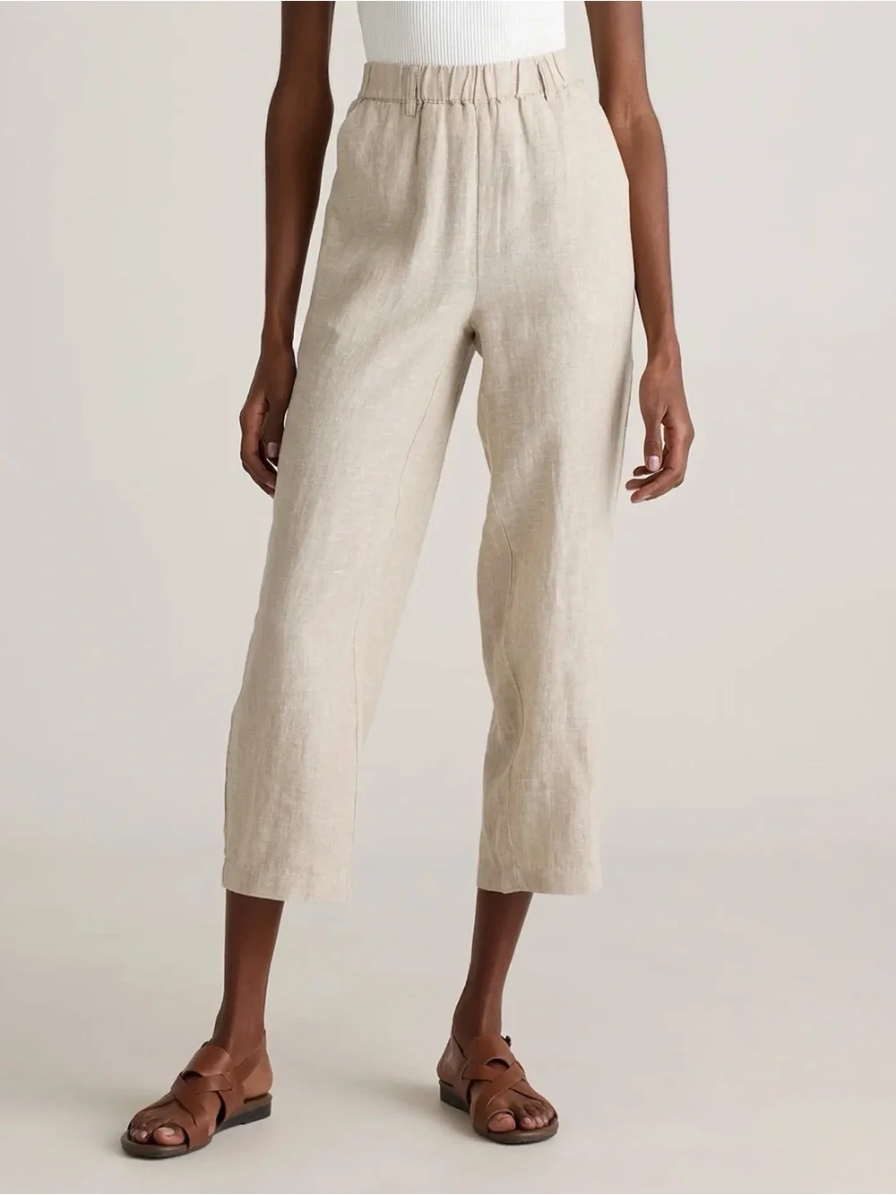 Quince 100% European Linen Pants Sz M Trendy Summer Natural Lightweight Beach